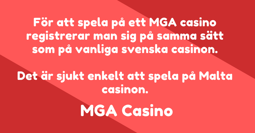 Enkel registrering på casino med mga licens